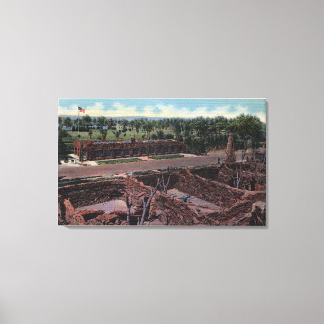 Lienzo Pueblo, Colorado - Casa de aves y animales (Anverso)