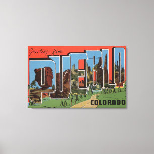 Lienzo Pueblo, Colorado - Grandes Escenas de letras