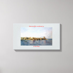 Lienzo Pueblo costero/Pobo costeiro/Coastal town