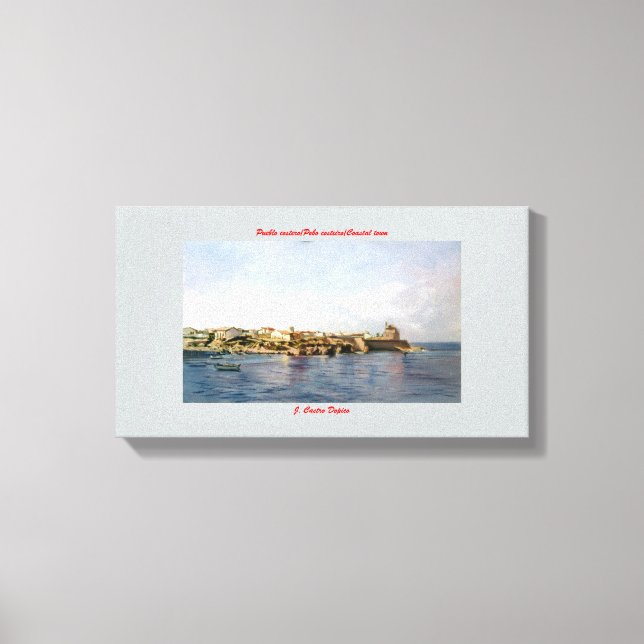 Lienzo Pueblo costero/Pobo costeiro/Coastal town (Anverso)