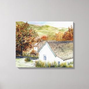 Lienzo Pueblo de Buttermere, Distrito de los Lagos, Ingla