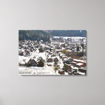 Pueblo de nieve Shirakawago Japón Paisaje Viajes