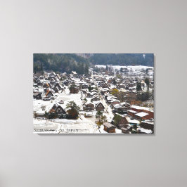 Lienzo Pueblo de nieve Shirakawago Japón Paisaje Viajes
