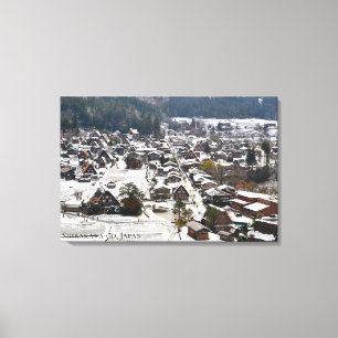 Lienzo Pueblo de nieve Shirakawago Japón Paisaje Viajes
