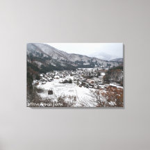 Pueblo de nieve Shirakawago Japón Paisaje Viajes