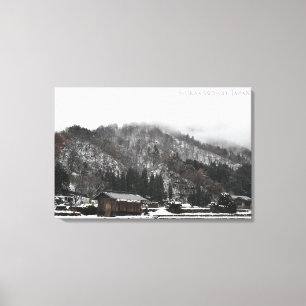 Lienzo Pueblo de nieve Shirakawago Japón Paisaje Viajes