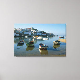 Lienzo Pueblo de pescadores de Ferragudo, Algarve, Portug