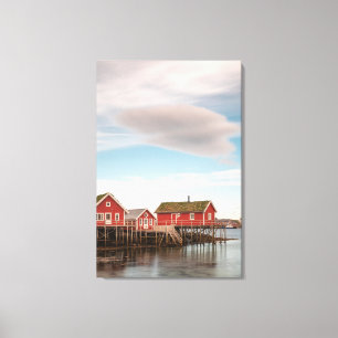 Lienzo Pueblo de pescadores Lofoten Noruega