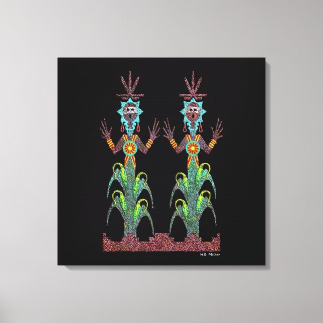 Lienzo Pueblo del Corn Azul (Anverso)