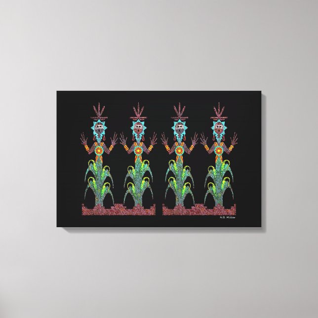 Lienzo Pueblo del Corn Azul (Anverso)