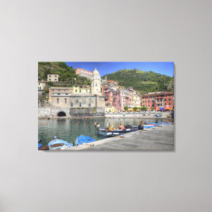 Lienzo Pueblo en la ladera de Vernazza, Cinque Terre, Lig