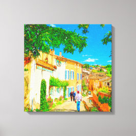 Lienzo Pueblo provenzal de Menerbes, Francia.