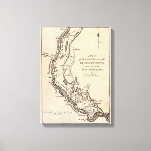 Lienzo Pueblos en el país de Illinois