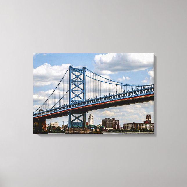 Lienzo Puente Benjamin Franklin, Filadelfia, PA (Anverso)