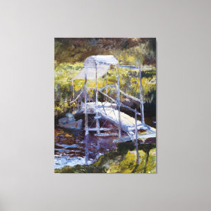 Lienzo Puente blanco por John Twachtman