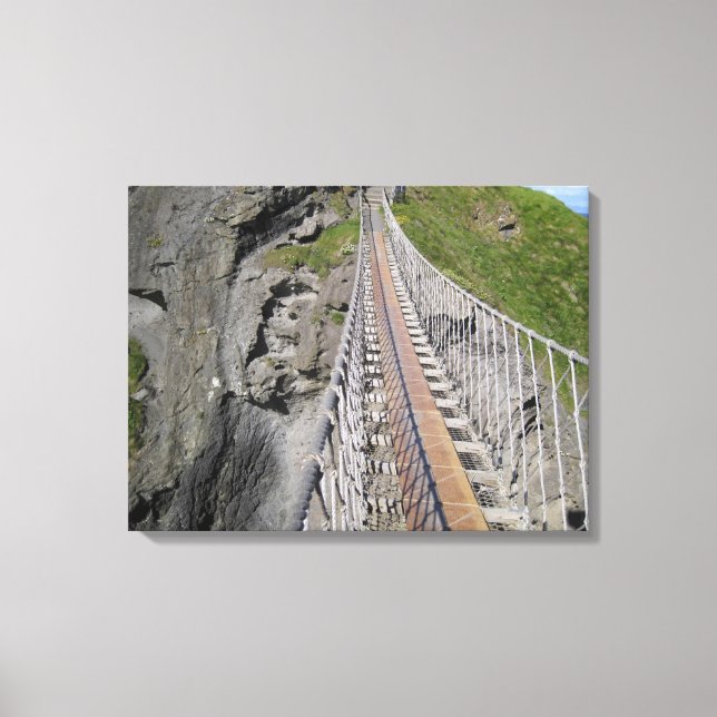 Lienzo Puente colgante histórico de Carrick-a-rede, Norte (Anverso)