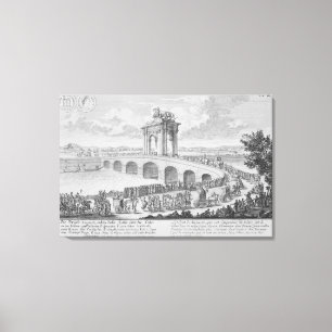 Lienzo Puente de Augustus encendido vía Flaminia, cerca