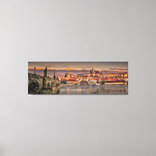 Lienzo Puente de Charles del castillo de Praga por la