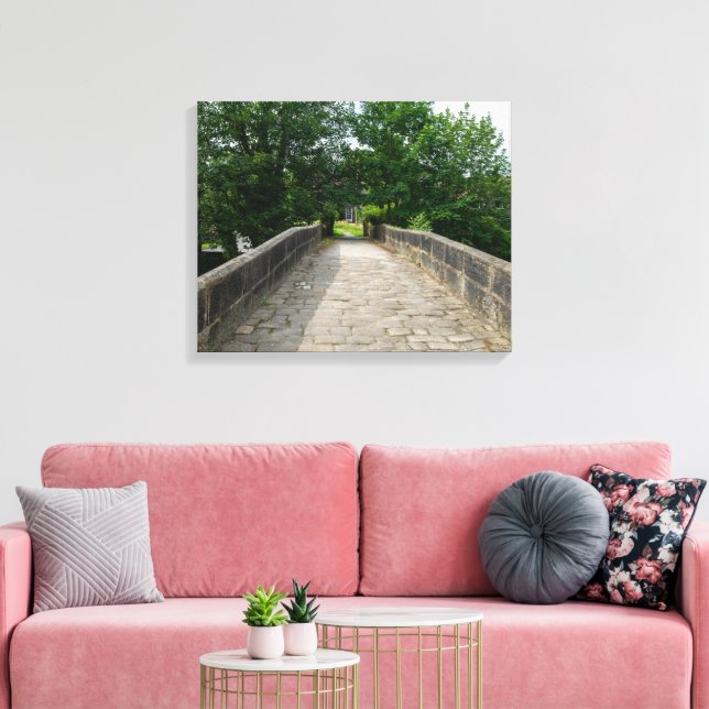 Lienzo Puente de Hawksclough, Mytholmroyd (Insitu (Sala de estar))