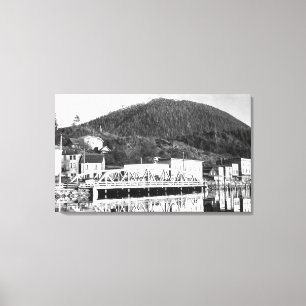 Lienzo Puente de la calle de Stedman y montaña de los