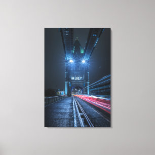 Lienzo Puente de la Torre de Londres de Noche