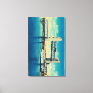 Lienzo Puente de la Torre Elevado para el Río Sacramento