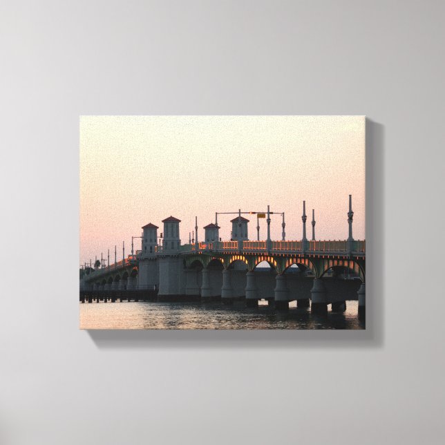 Lienzo Puente de Leones en St. Augustine, Florida (Anverso)
