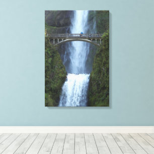 Lienzo Puente de observación de las cataratas Multnomah e