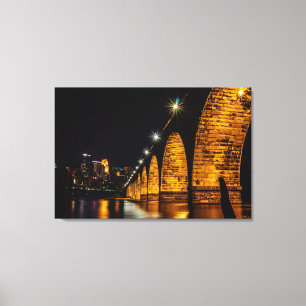 Lienzo Puente de piedra del arco de Minneapolis