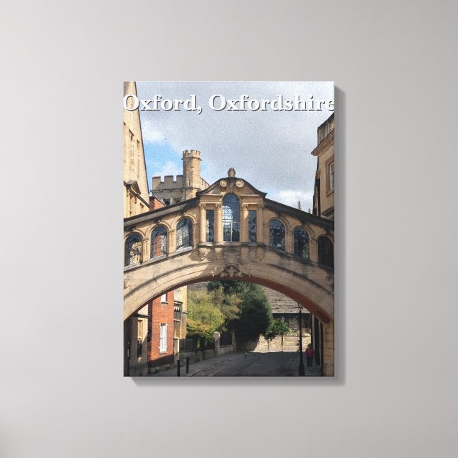 Lienzo Puente de suspiros en Oxford (Anverso)