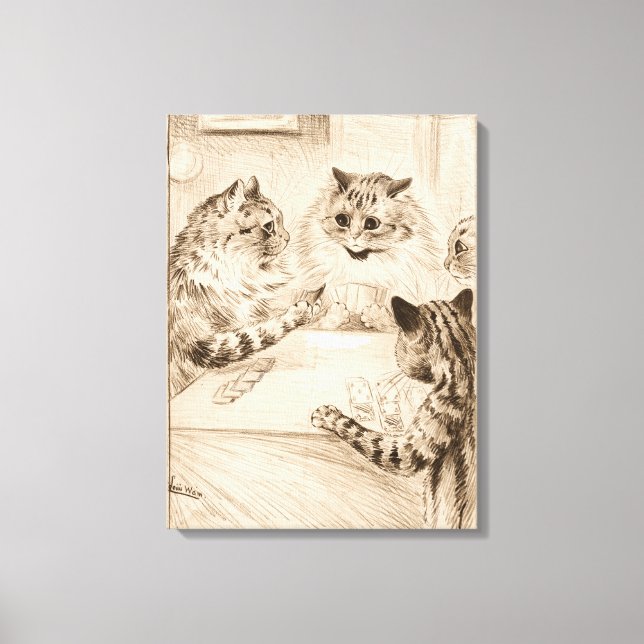 Lienzo Puente de suspiros por Louis Wain (Anverso)