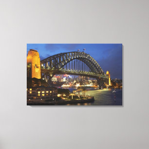Lienzo Puente de Sydney Harbour y Hotel Park Hyatt Sydney