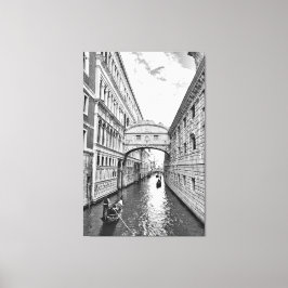 Lienzo Puente de Venecia en blanco y negro de suspiros co
