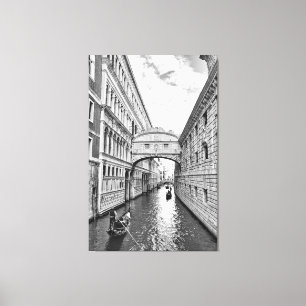 Lienzo Puente de Venecia en blanco y negro de suspiros co
