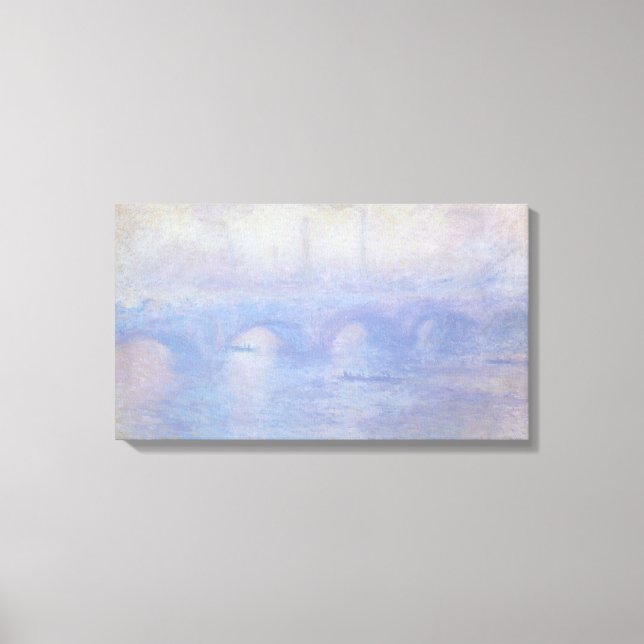 Lienzo Puente de Waterloo, Efecto de Niebla de Claude Mon (Anverso)
