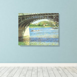Lienzo Puente en Argenteuil por Gustave Caillebotte