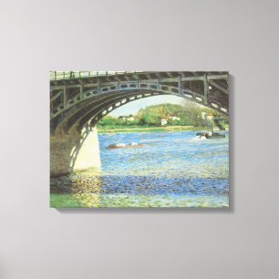 Lienzo Puente en Argenteuil por Gustave Caillebotte