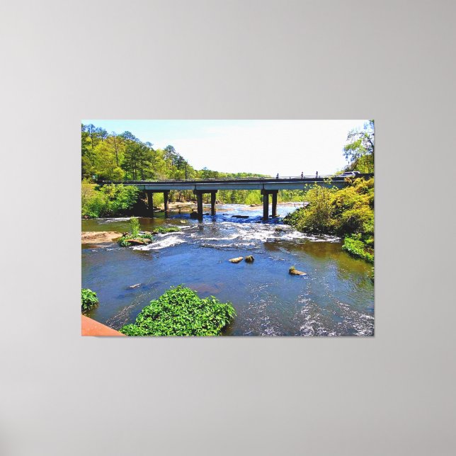Lienzo Puente escénico junto al río (Anverso)