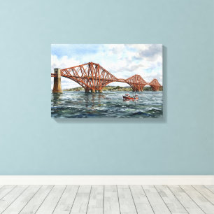 Lienzo Puente ferroviario histórico de Forth Escocia Acua