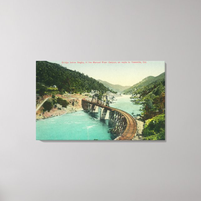 Lienzo Puente ferroviario sobre el río Merced (Anverso)