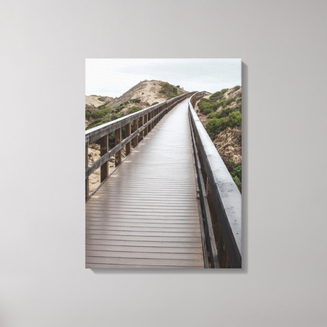 Lienzo Puente Foot en el Parque Estatal Oso Flaco Lake (Anverso)