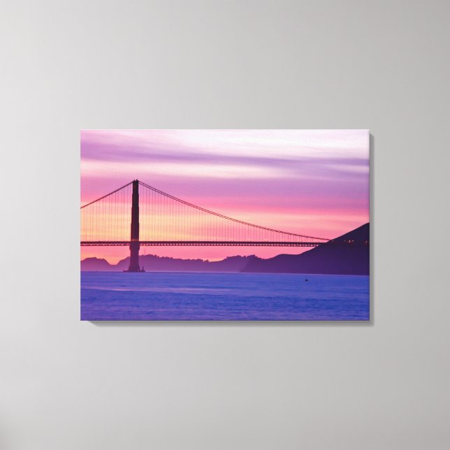 Lienzo Puente Golden Gate al atardecer (Anverso)