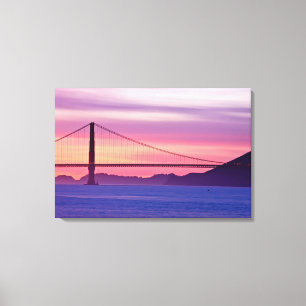 Lienzo Puente Golden Gate al atardecer