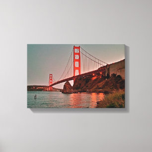 Lienzo Puente Golden Gate al sol abajo