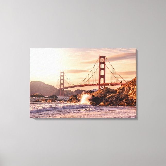 Lienzo Puente Golden Gate de Baker Beach (Anverso)