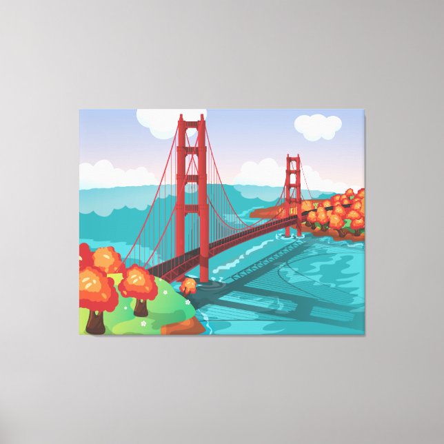 Lienzo Puente Golden Gate de San Francisco (Anverso)