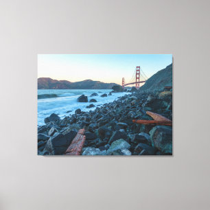 Lienzo Puente Golden Gate desde la playa Rocky Marshall