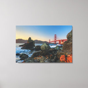 Lienzo Puente Golden Gate en la oscuridad el San
