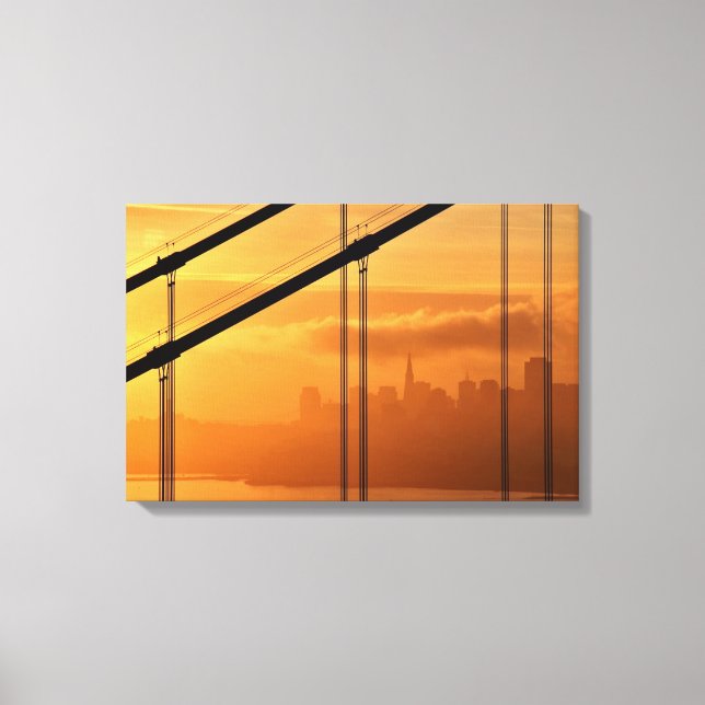 Lienzo Puente Golden Gate frente a San Francisco (Anverso)