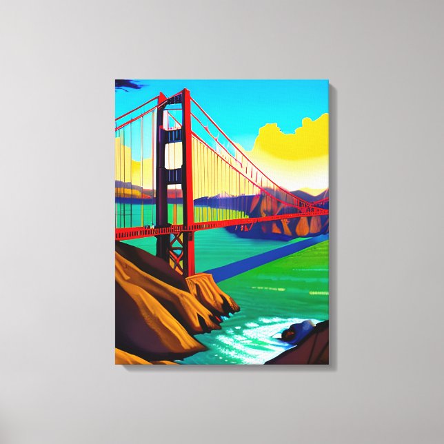 Lienzo Puente Golden Gate, San Francisco (Anverso)